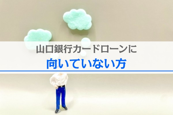 山口銀行カードローンに向いていない方